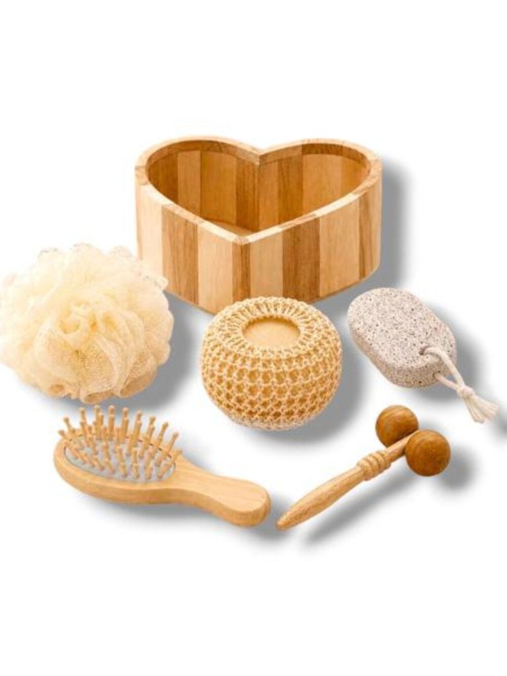 NWT-Spa Gift Basket for Women, Self Care Bath Set with Wooden Tray, Loofah Face